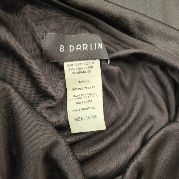 B Darling Juniors Black Open Back Bodycon Dress Size 15/16 - Picture 5 of 8